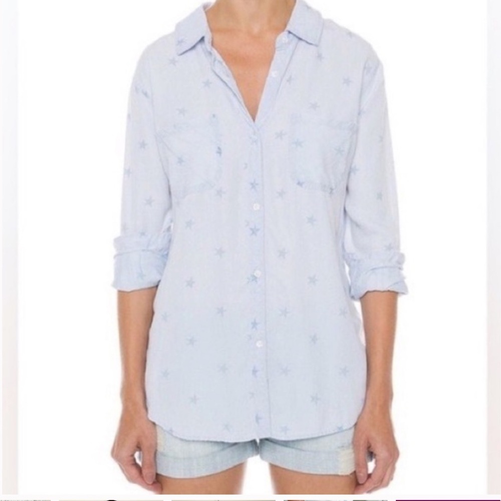 Rails size small Carter white wash stars shirt size small lyocell light weight